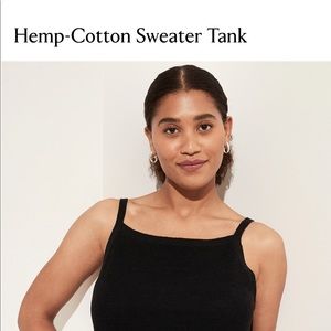 BANANA REPUBLIC Black Hemp-cotton sweater tank